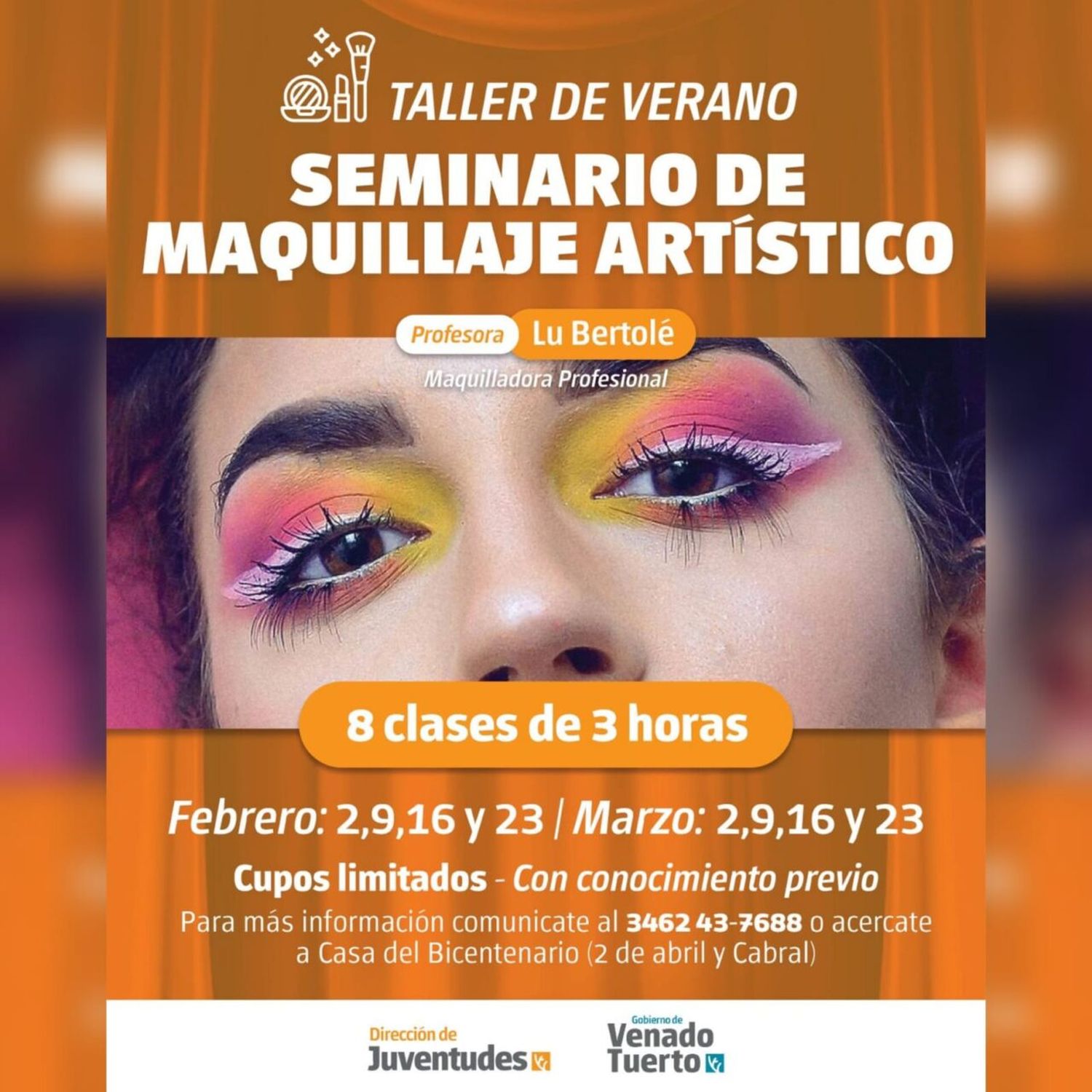 Venado Tuerto: seminario gratuito de maquillaje artístico 