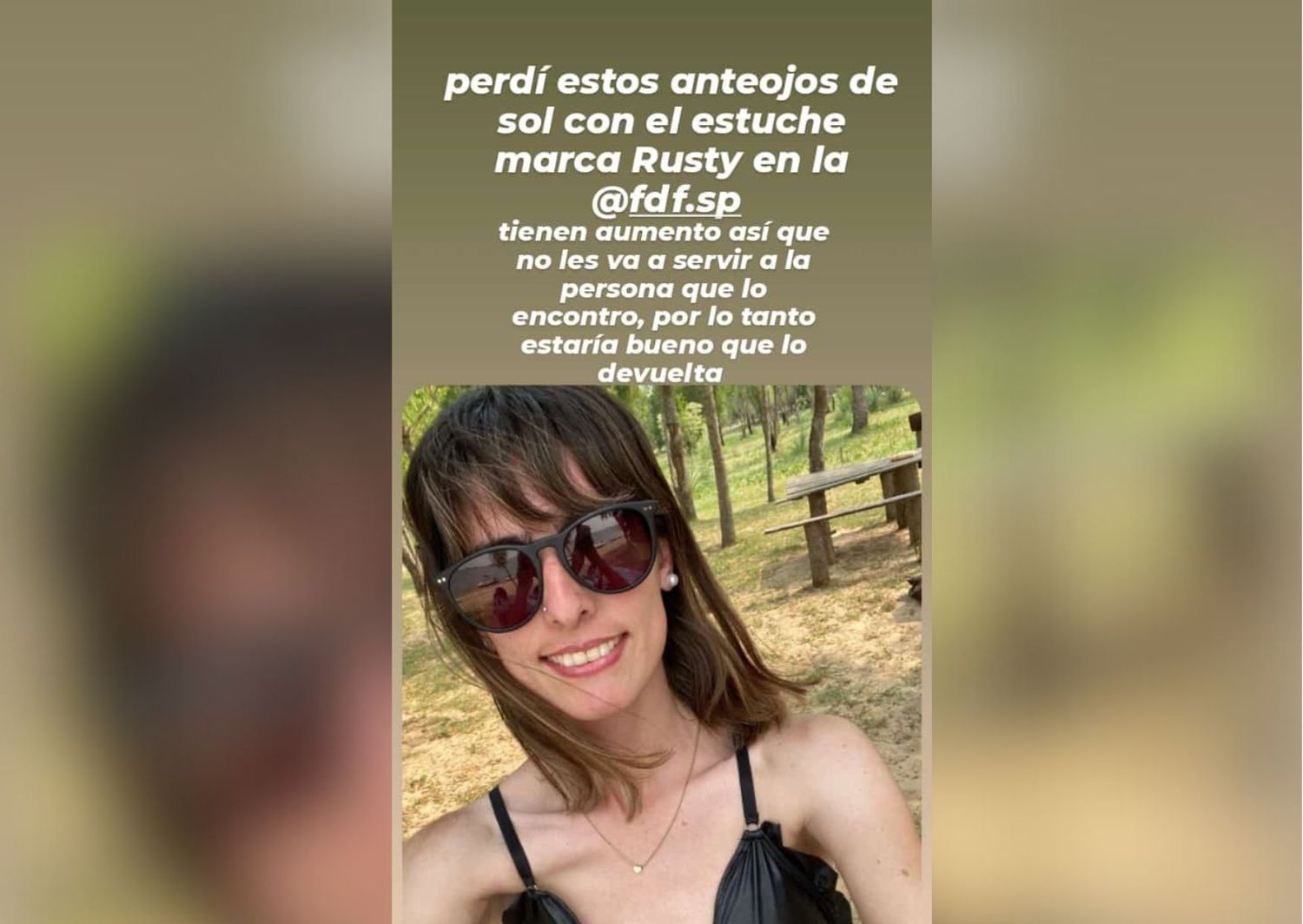 Ana busca anteojos extraviados en la FDF