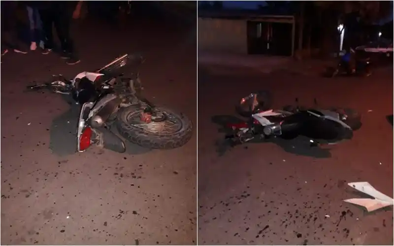 Hospitalizaron a dos jóvenes que chocaron en moto contra una camioneta