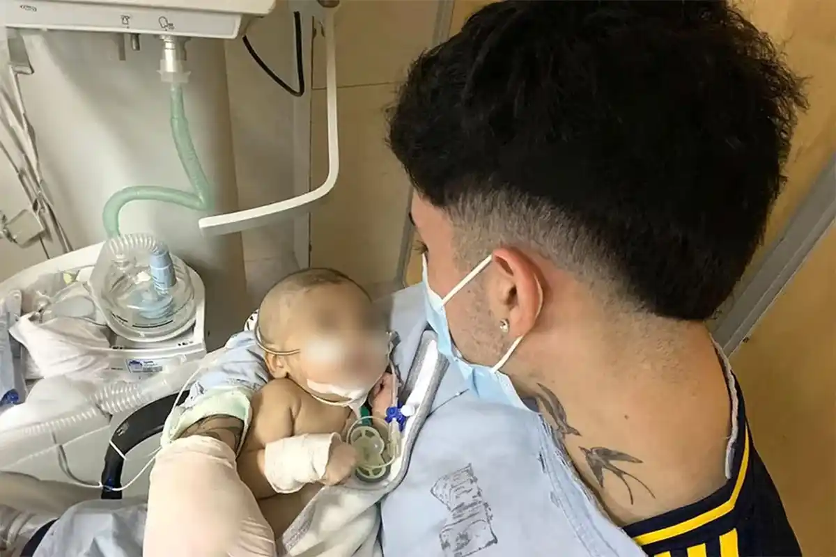 Gio tiene 5 meses y sufrió las consecuencias del fentanilo contaminado