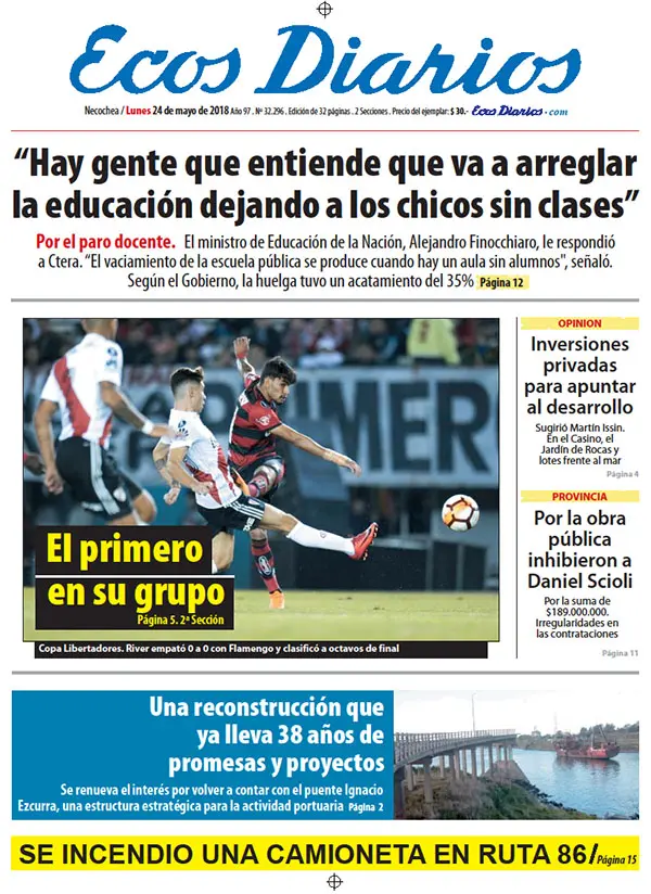 Tapa del 24 de mayo de 2018