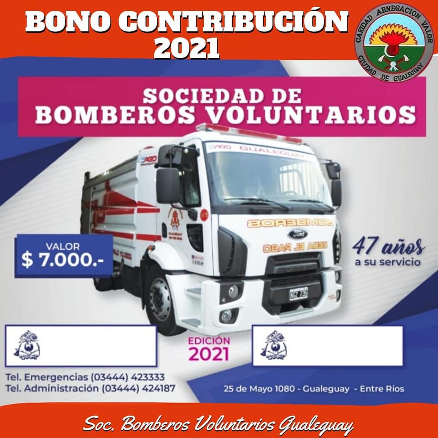 Ya está a la venta el Bono Contribución de los Bomberos