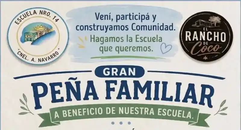 La Escuela N° 14 organiza una gran peña familiar para recaudar fondos