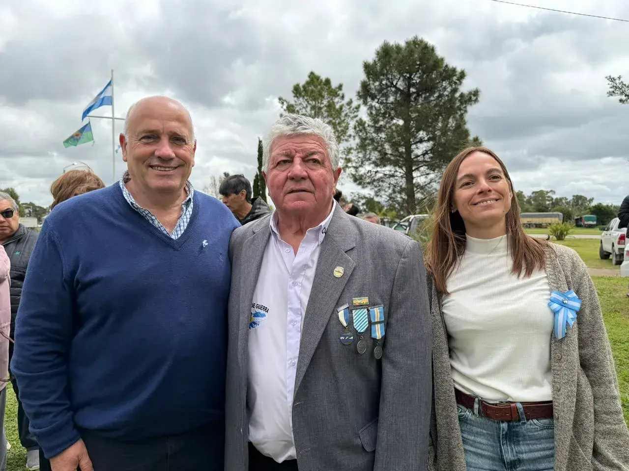 Andrés De Leo, Blas Fernández y Cecilia del Aguila