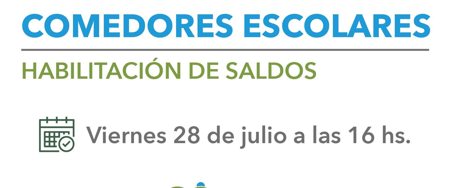 Este viernes se acreditan los fondos de comedores