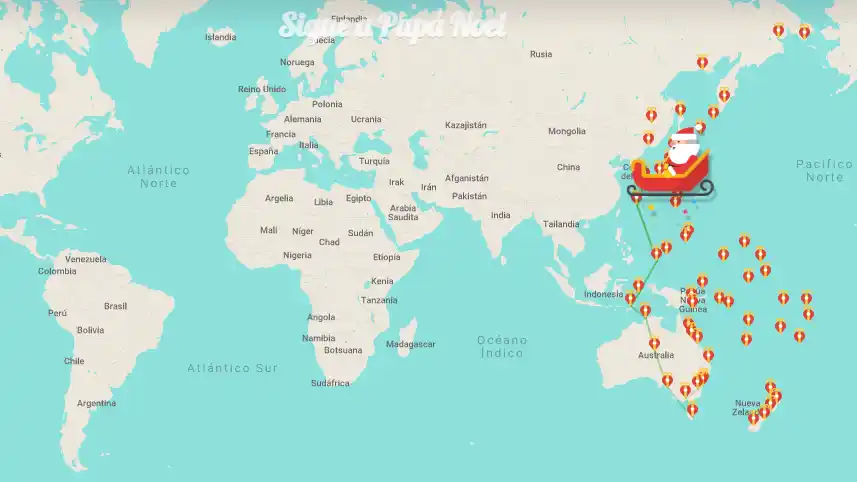 Seguí el recorrido por el mundo de Papá Noel en Navidad, minuto a minuto