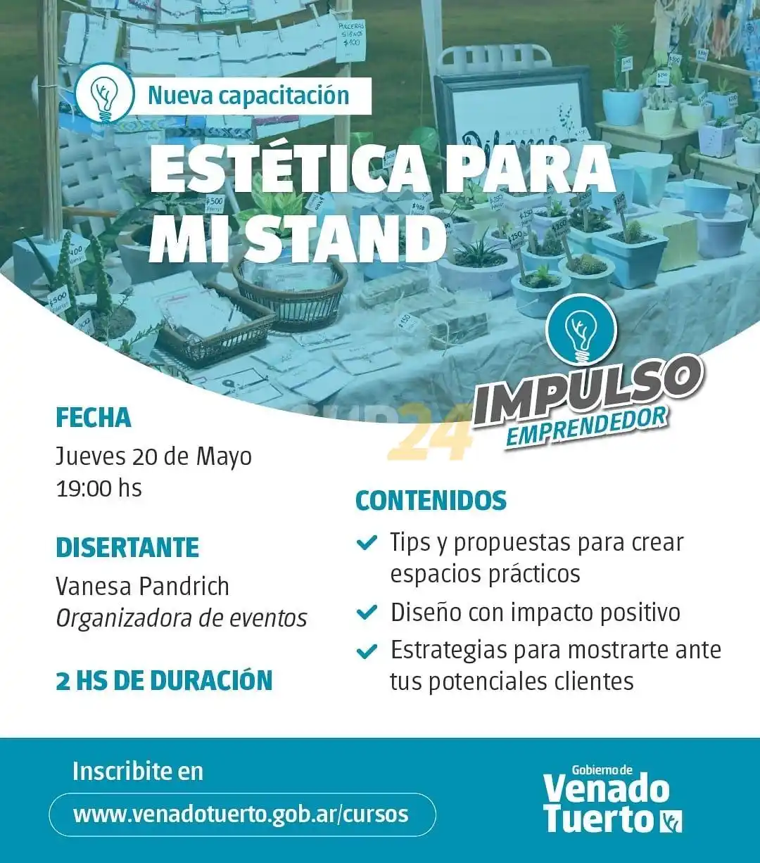 Desde la Municipalidad presentan la capacitación “Estética para mi stand”