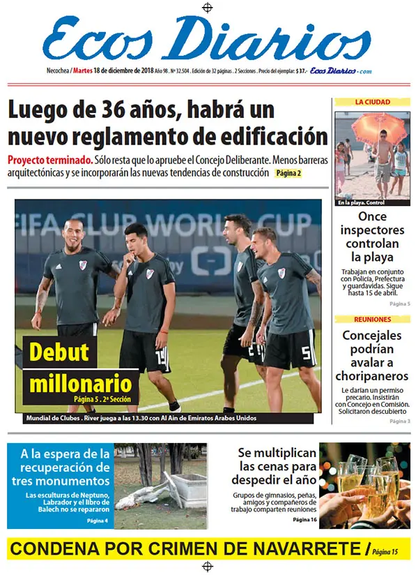 Tapa del 18 de diciembre de 2018