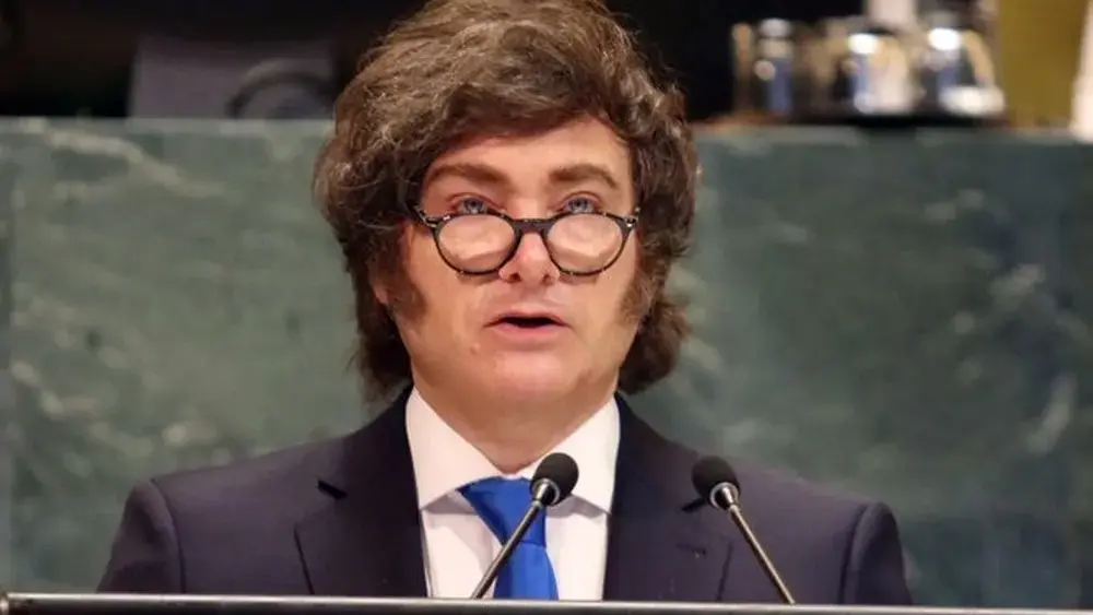 El presidente Javier Milei en la ONU.