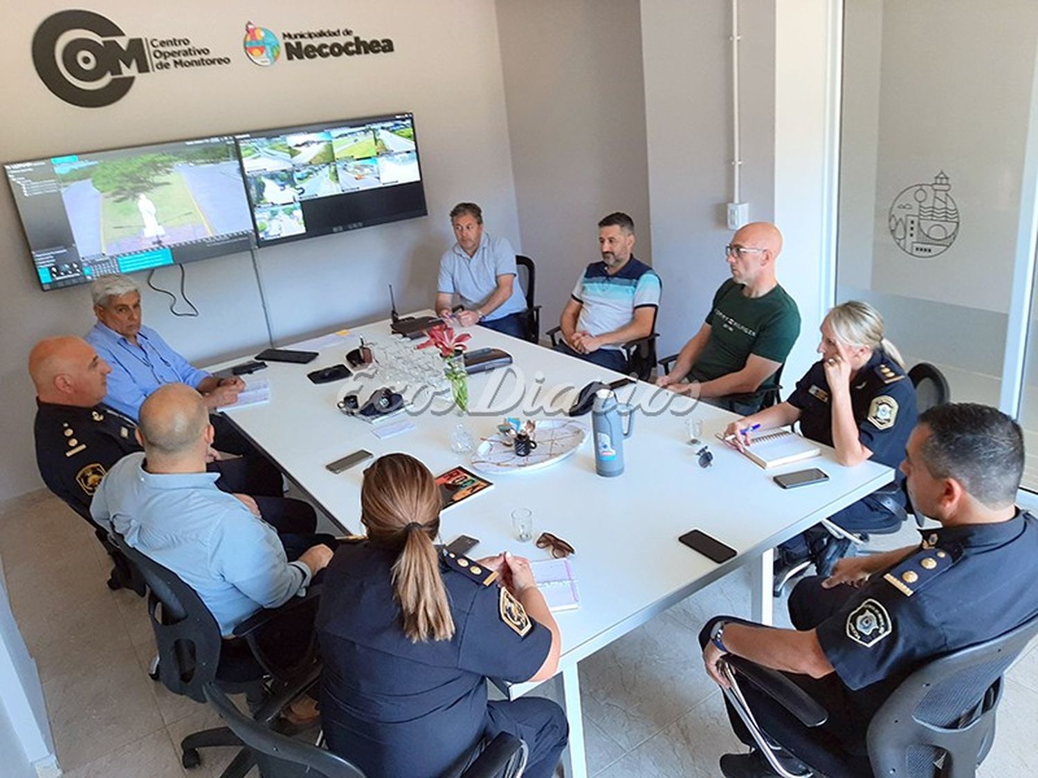 Reunión. Se realizó en el Centro Operativo de Monitoreo