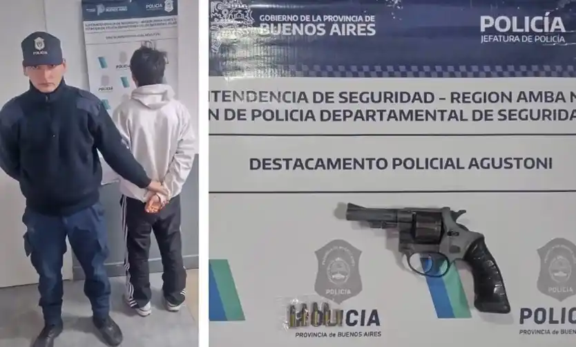Dos detenidos con un arma de fuego tras un violento enfrentamiento en Agustoni