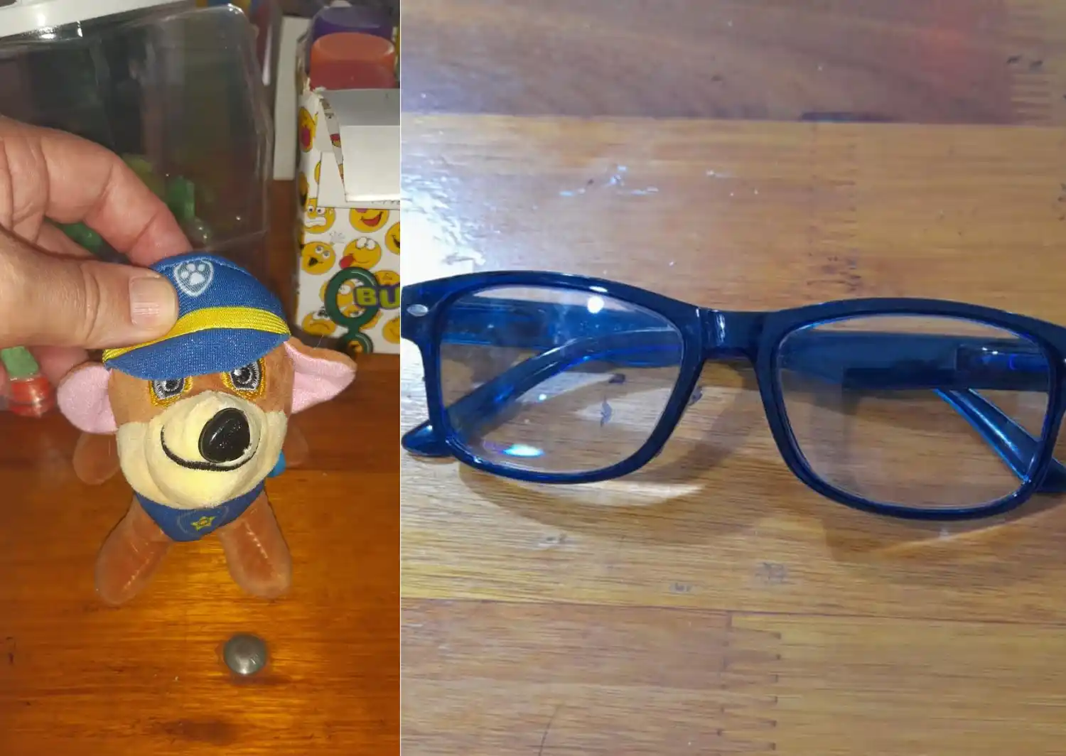 Encontraron lentes y un peluche