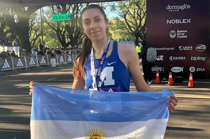 Micaela Levaggi es campeona nacional de Medio Maratón.