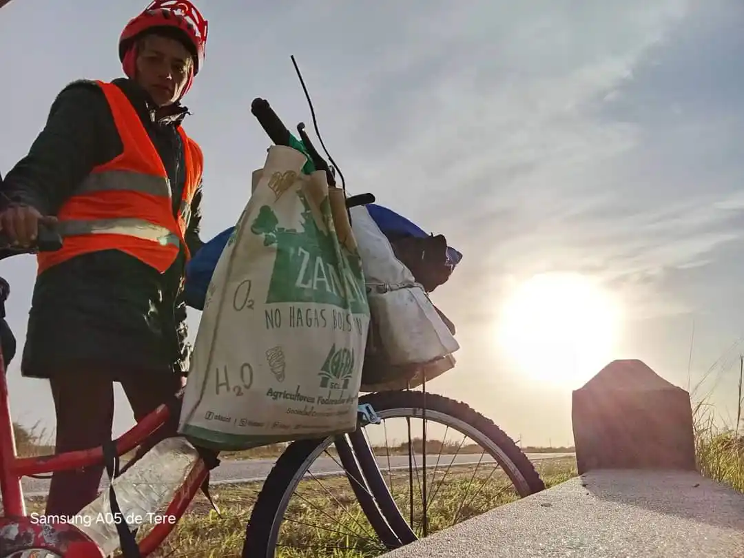 Teresita Cardoso lleva realizados unos 1.000 kilómetros en bicicleta