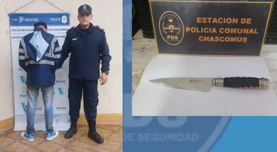 Fue aprehendido un hombre con antecedentes por amenazas agravadas en Chascomús