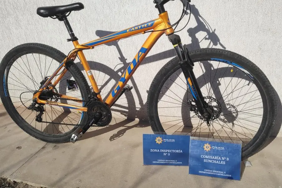 Bicicleta robada es hallada por la policía en Sunchales