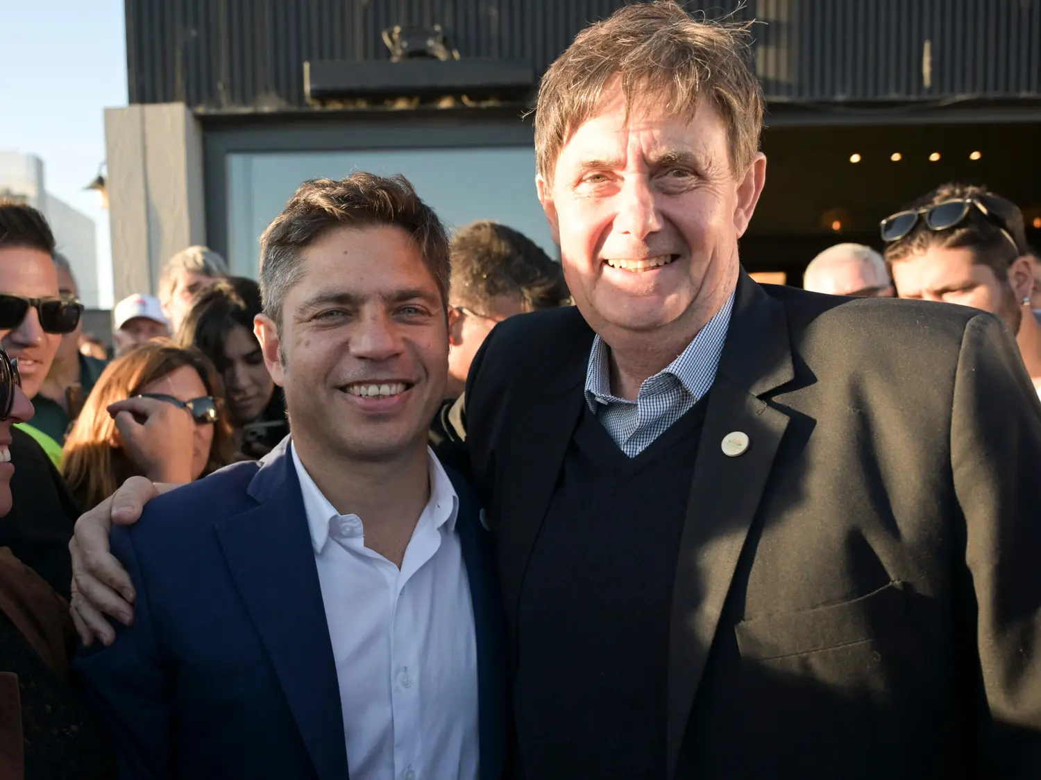 Miguel Gargaglione junto al gobernador Axel Kicillof