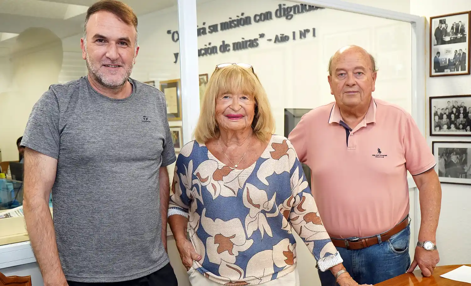 Integrantes de la Coordinadora. Javier Collia, Silvia Elías y Enrique Daminao en Ecos Diarios