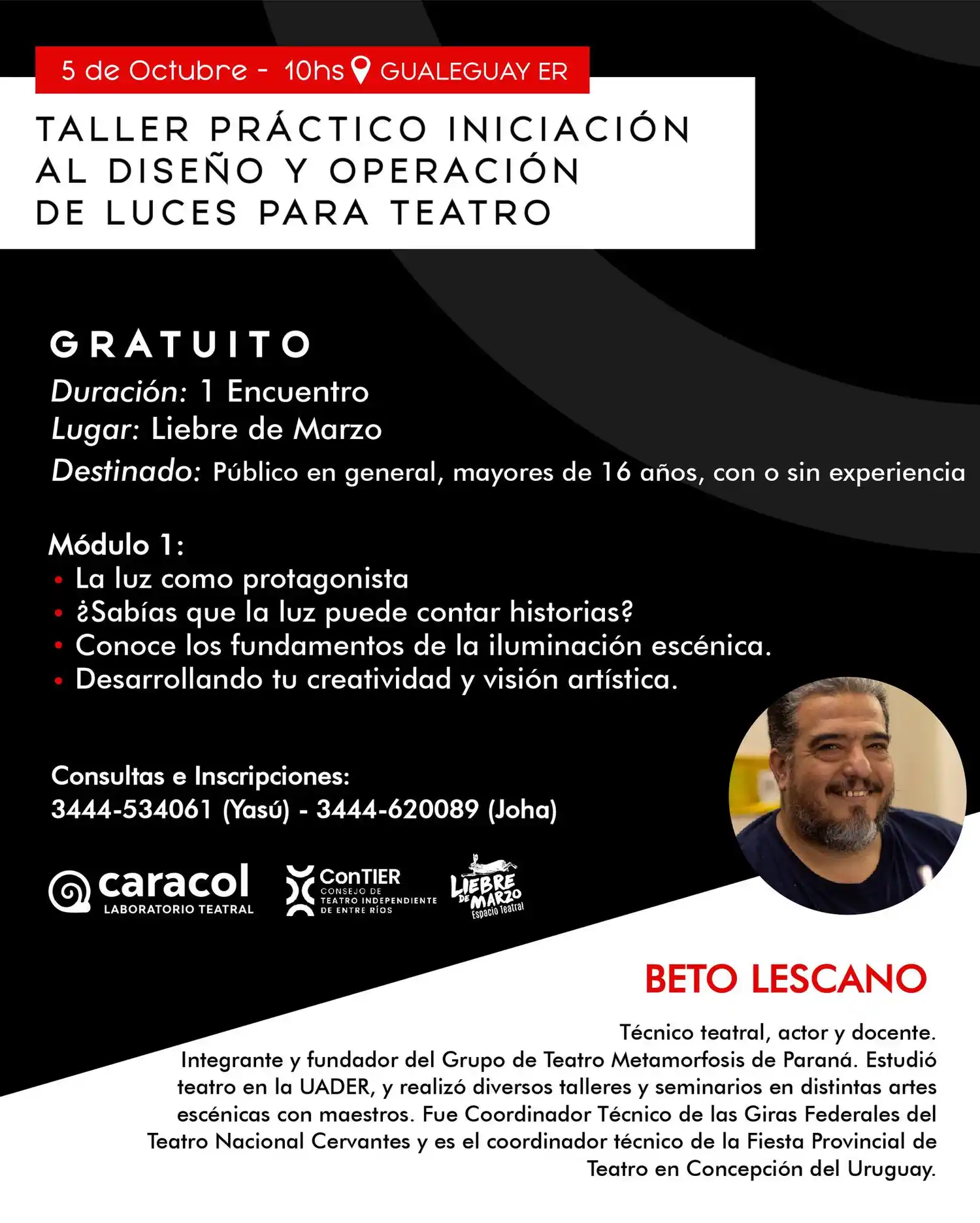 Se realizará una clase maestra de dirección y montaje de teatro