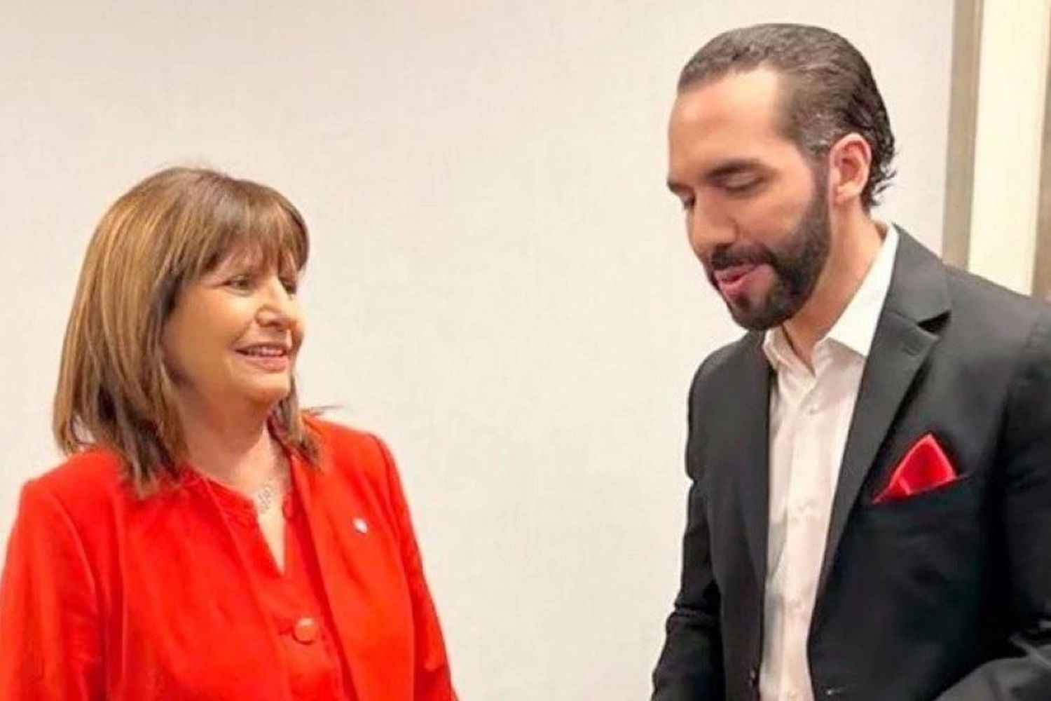 Patricia Bullrich a Nayib Bukele: "Queremos seguir su modelo, hacia allí vamos"