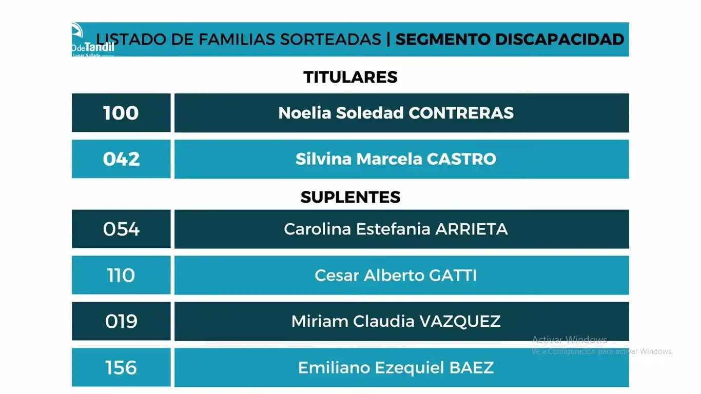 Ganadores sorteo viviendas - 1