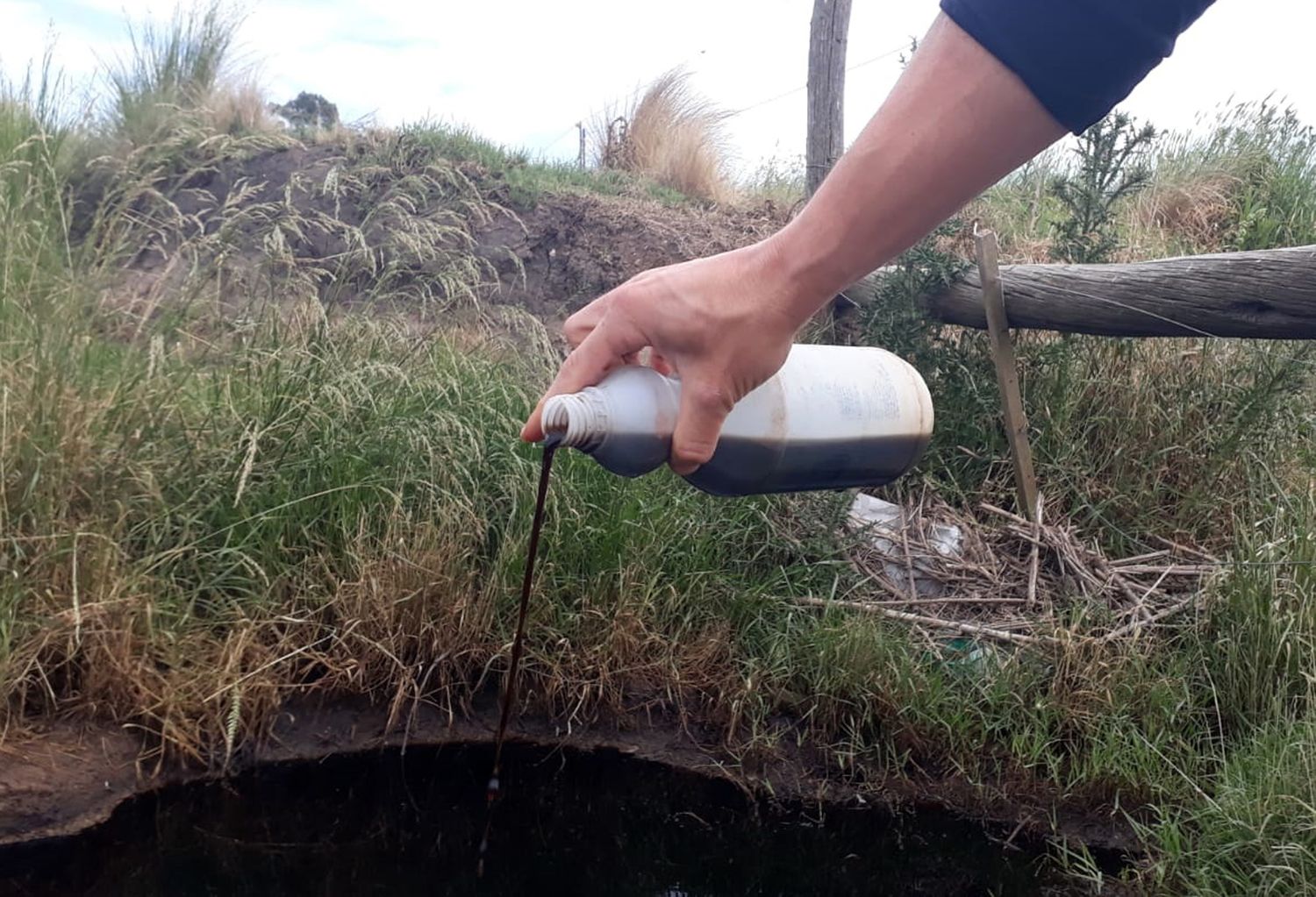 El canal que recibe los efluentes del relleno Sanitario supera más de 20 veces los niveles de calidad del agua