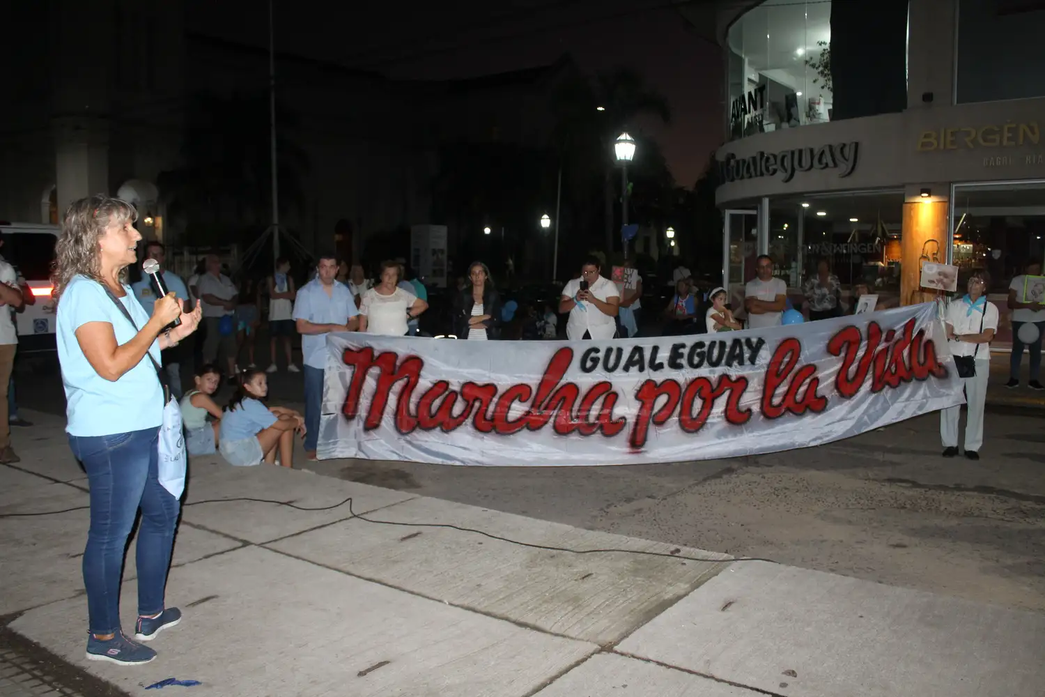 Daniela Carboni Bisso expresó su mensaje en la "Marcha por la Vida".
