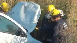 Insólito accidente: Un padre chocó a su hijo en una ruta de Bragado