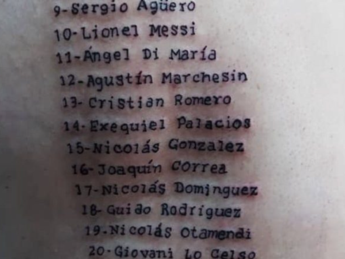 En la piel: un vecino de Porteña se tatuó todo el equipo campeón de América  