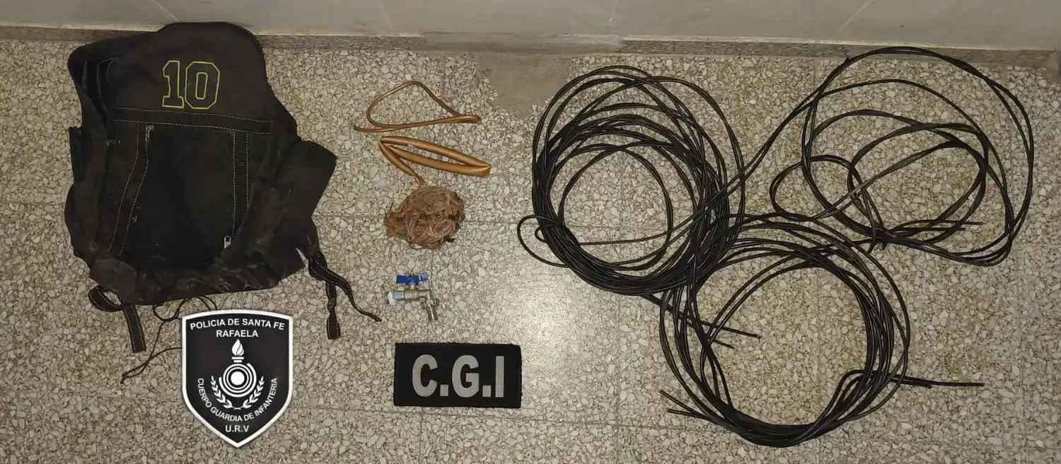 Se metió a una escuela rafaelina, robó caños de cobre, canillas y cables: lo atraparon