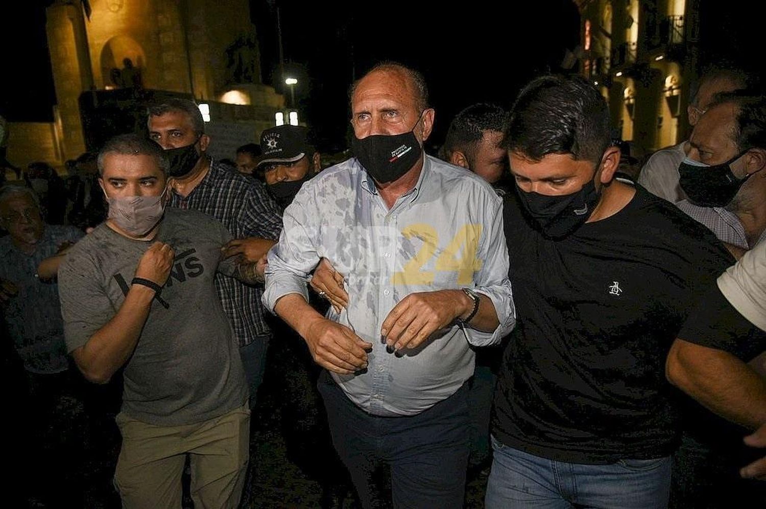 Pablo Javkin y Omar Perotti se sumaron a la marcha por seguridad y justicia en Rosario