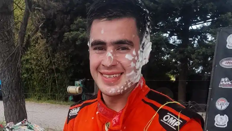 Walter, en medio de los festejos.