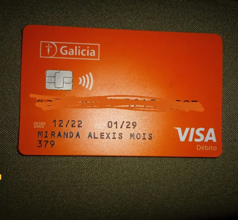 Encontraron tarjeta Galicia