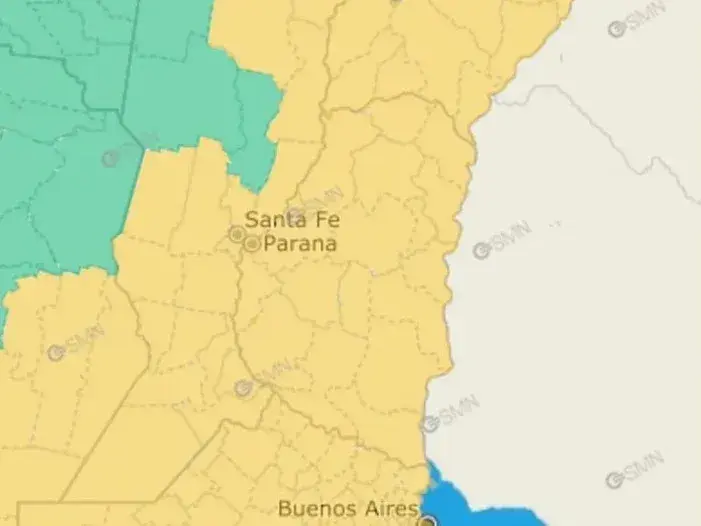 Emiten alerta amarilla por frío extremo en todo Entre Ríos