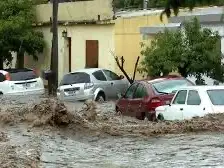 Calles de Córdoba inundadas.
