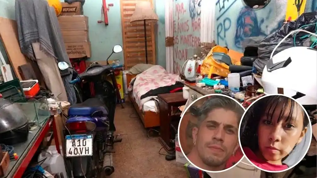 La habitación montada en el garaje de la casa de barrio Cofico, Córdoba. (Foto: El Doce.tv)