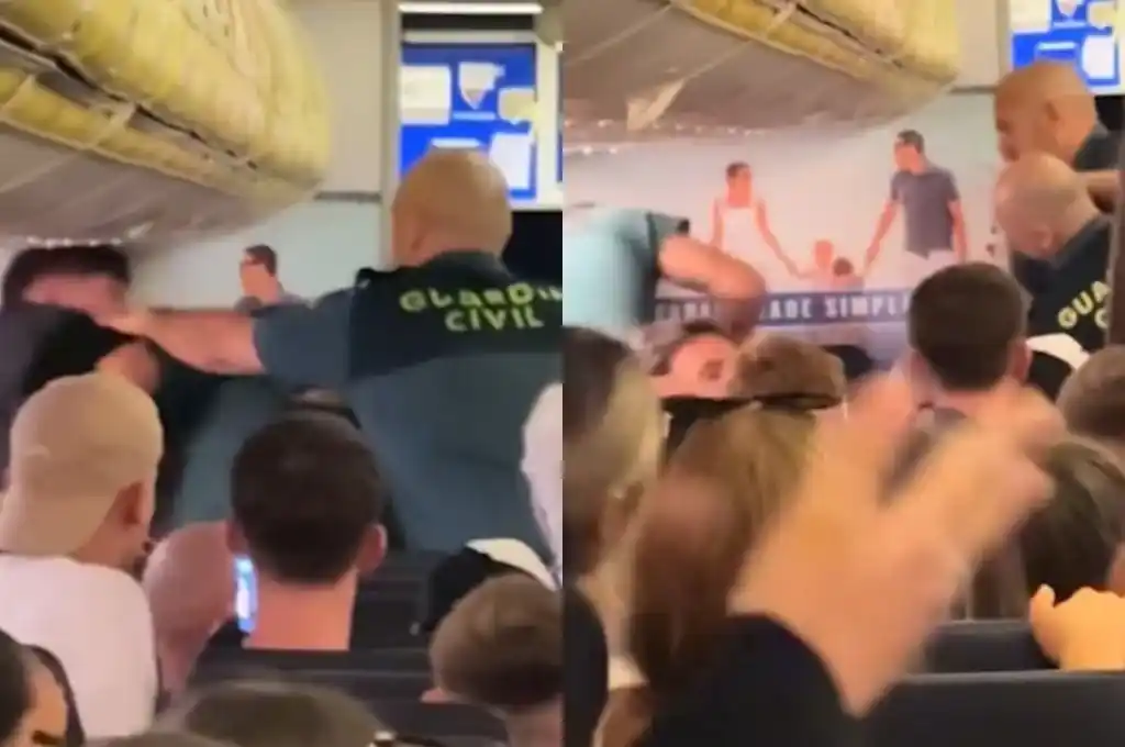 Discusión y agresión en un vuelo