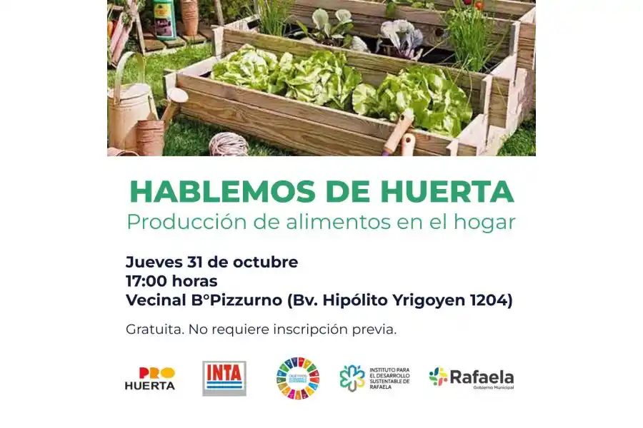 Conversatorio sobre la producción de alimentos en el hogar. 