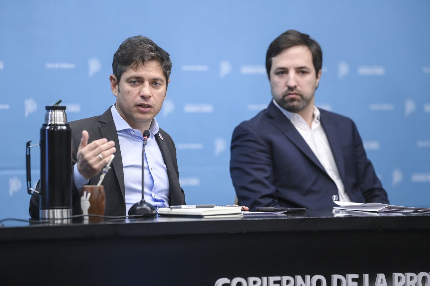 Axel Kicillof y Nicolás Kreplak.