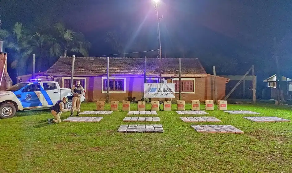 Misiones: Prefectura secuestró más de 91 kilos de marihuana
