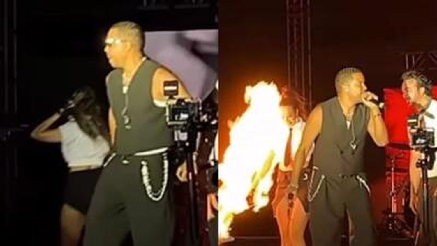 Bailarina se quema en un incidente en concierto de grupo Ilegales