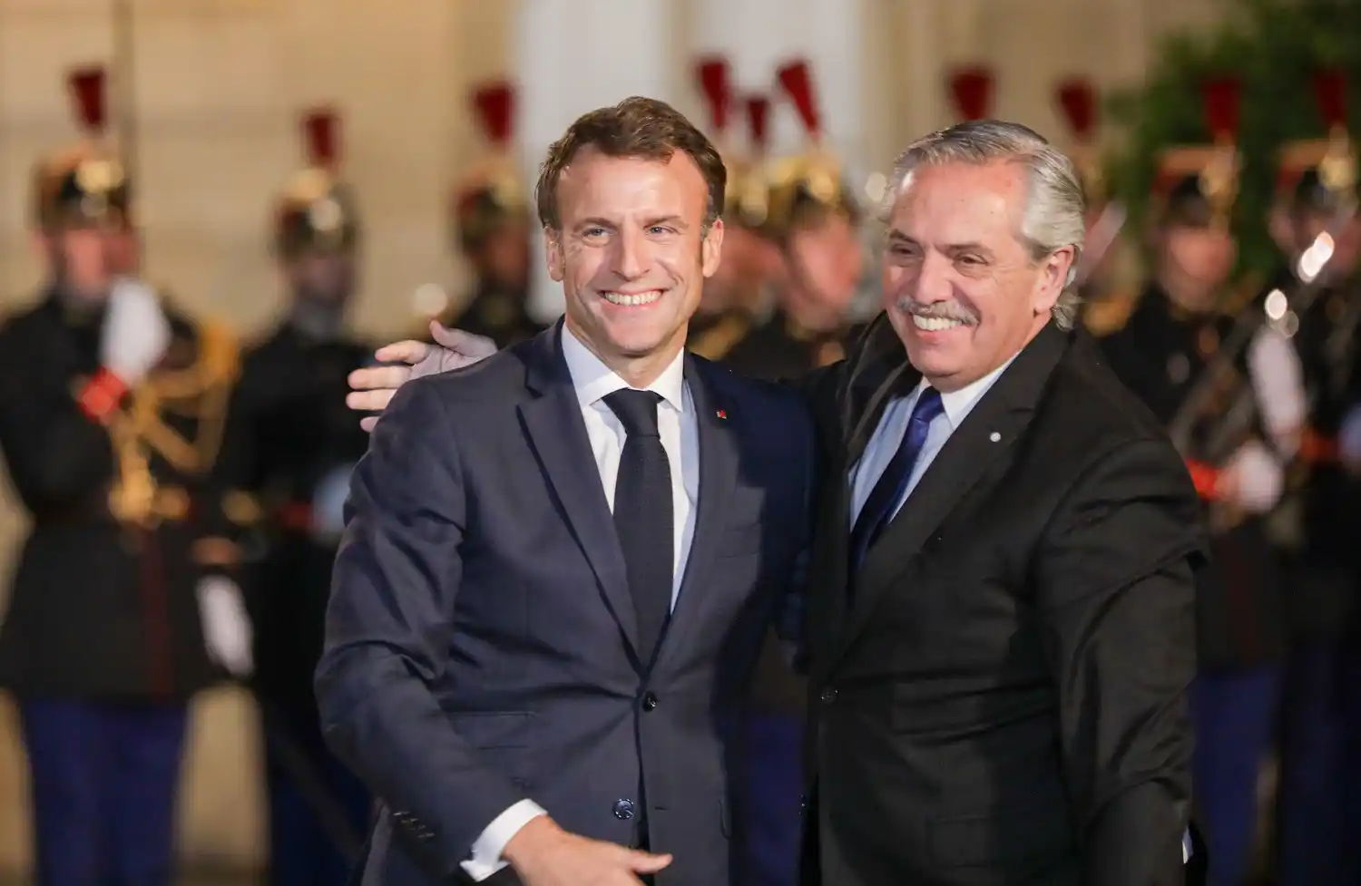 Emmanuel Macron y Alberto Fernández.