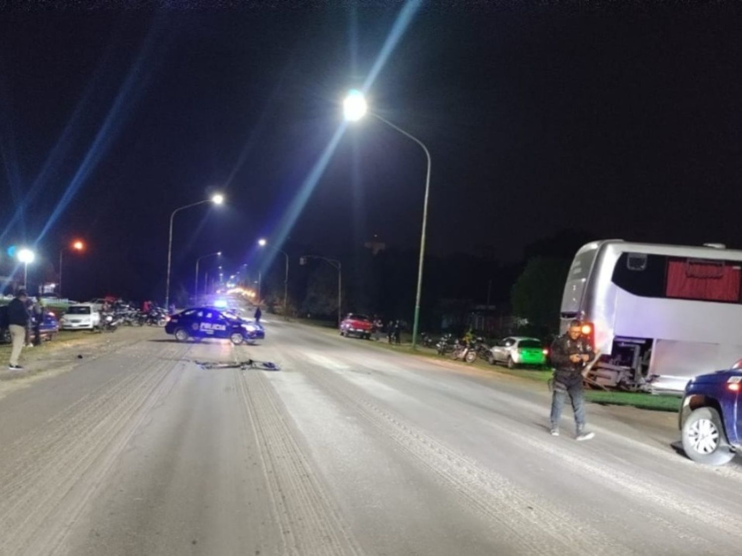 En Las Toscas chocaron una moto, un auto y un colectivo