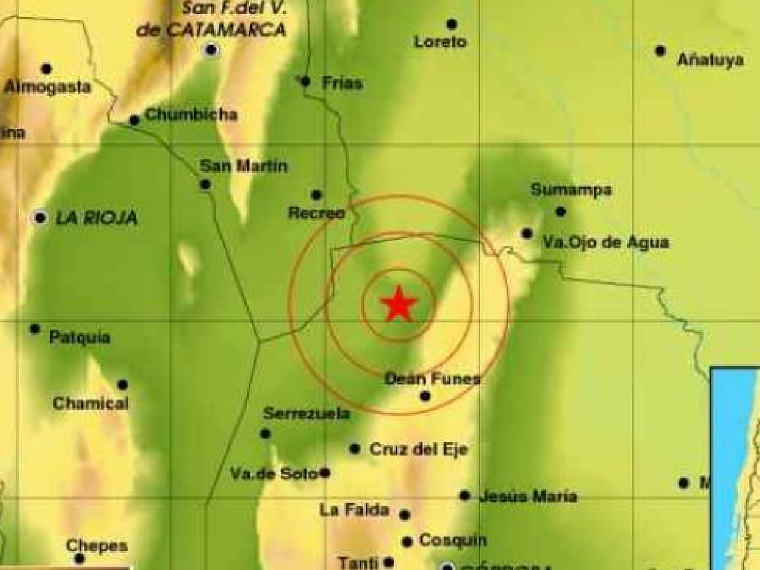 Sismo de 4.8 grados en el norte de Córdoba