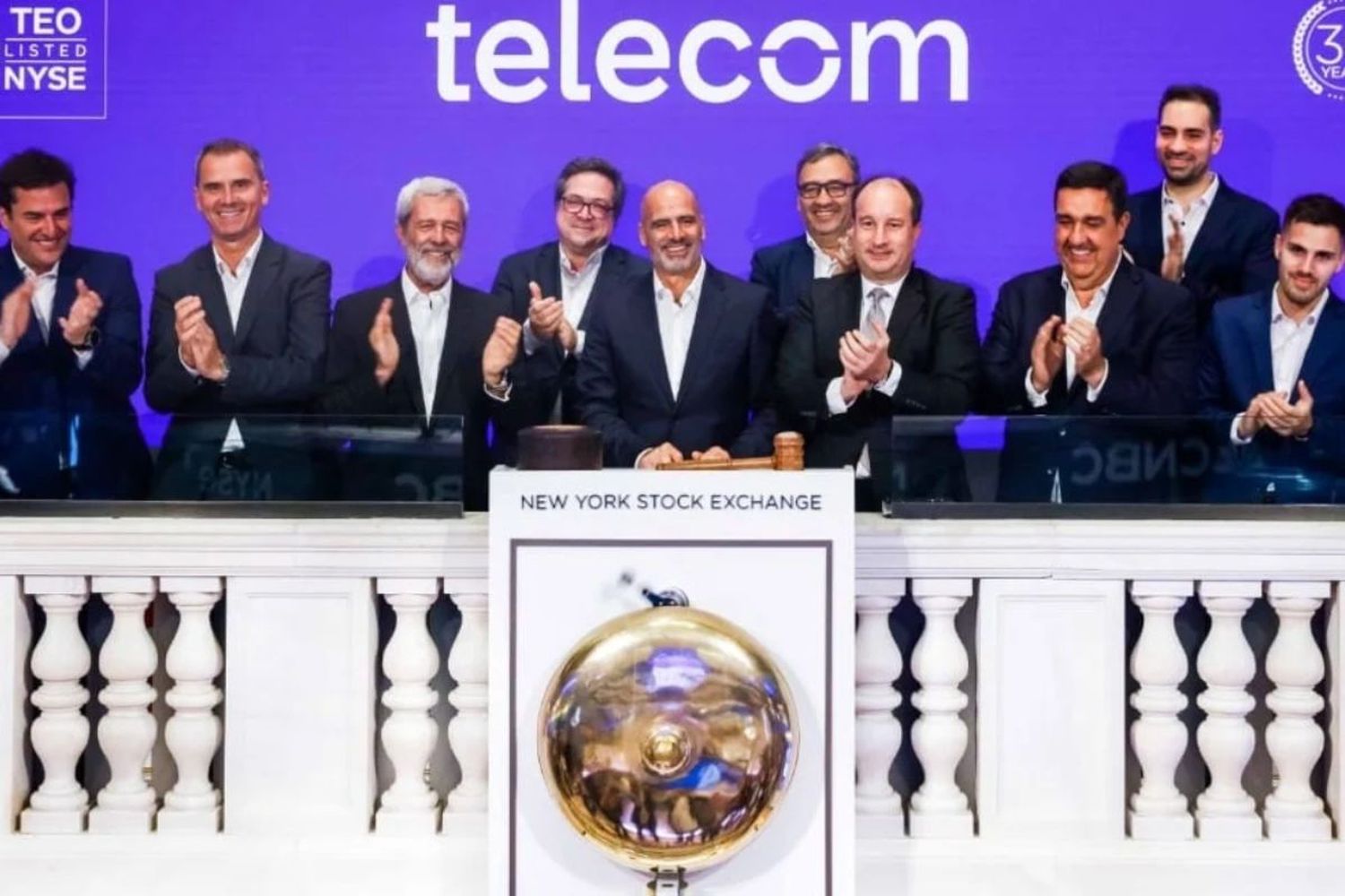 Telecom Argentina celebra el 30° aniversario de su cotización en la Bolsa de Nueva York