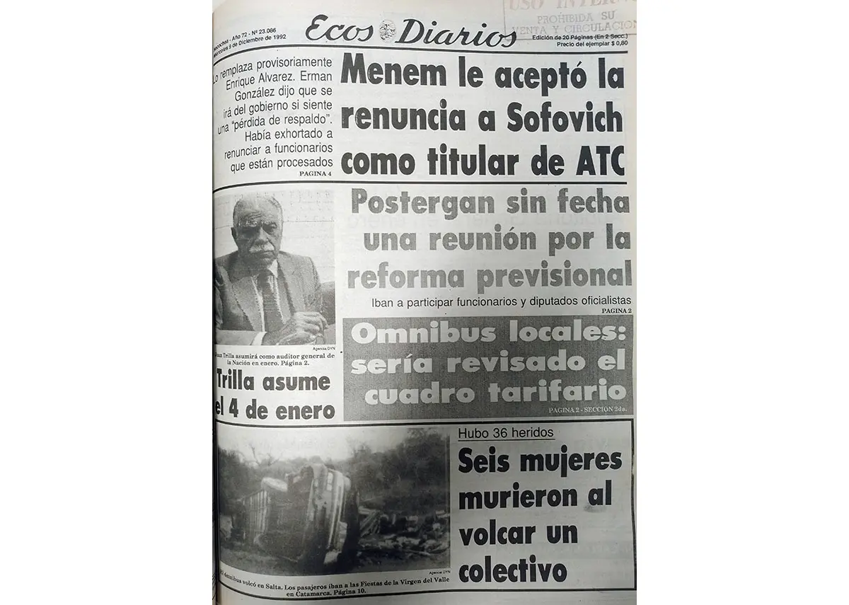 Miércoles 9 de diciembre de 1992