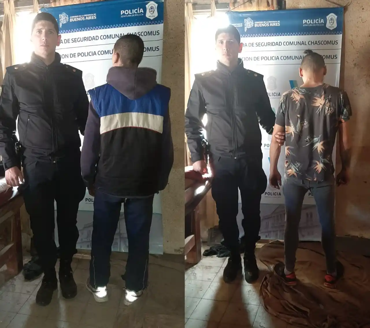 Tras allanamiento, aprehendieron a dos masculinos por robo y amenazas