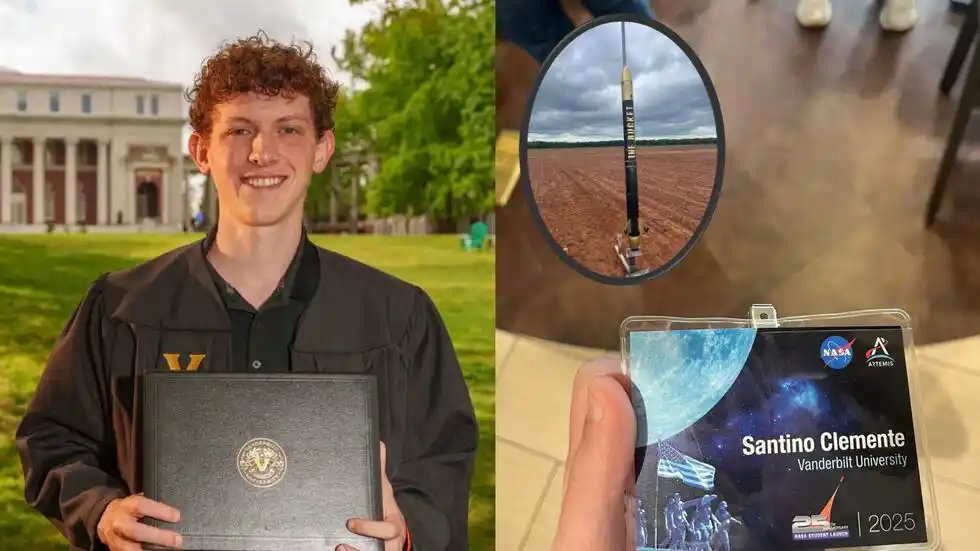 Santino, el joven que llegó de Porteña a un proyecto de la NASA.