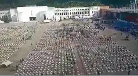 Así fue el ensayo general del sistema para el récord Guinness de este sábado