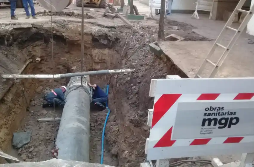 OSSE ya reemplazó la cañería afectada en el macrocentro de Mar del Plata